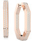 ფოტო #1 პროდუქტის Rose Gold-Tone Pavé Octagon Hoop Earrings