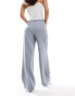 COLLUSION relaxed wide leg trousers in linen stripe