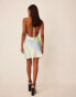 Фото #2 товара NA-KD halter neck mini dress with watercolour effect print