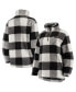 ფოტო #2 პროდუქტის Women's Black and White Philadelphia Flyers Plaid Sherpa Quarter-Zip Jacket