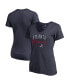 ფოტო #2 პროდუქტის Women's Navy Atlanta Braves Graceful V-Neck T-shirt