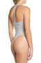 Felina 188806 Womens Modal Thong Bodysuit with T-Back Strap Heather Grey Size XL