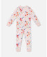 ფოტო #1 პროდუქტის Girl Organic Cotton Long Sleeve Two Piece Pajama Light Pink Printed Flowers - Toddler|Child