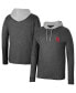 Фото #1 товара Men's Black Oklahoma Sooners Ballot Waffle-Knit Thermal Long Sleeve Hoodie T-shirt