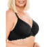 No Boundaries Juniors T-Shirt Bra Women's 40DD Black Stretch Cup Flex Wire Nylon