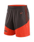 Фото #3 товара Men's Brown, Orange Cleveland Browns Primary Lockup Performance Shorts