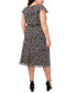 Фото #2 товара Plus Size Ruffled Printed Smocked-Waist Midi Dress