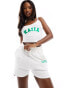 Фото #2 товара Kaiia logo sweat shorts co-ord in white