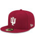 Фото #1 товара Men's Crimson Indiana Hoosiers Basic 59FIFTY Team Fitted Hat