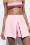 Skort with front pleat
