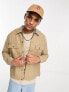 ONLY & SONS linen mix overshirt in beige