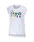 Фото #3 товара Women's White New York Jets Greetings From Muscle T-shirt