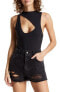 Free People Keep It Going Cutout Bodysuit Black M