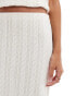 Фото #5 товара YAS cable knit maxi skirt co-ord in cream - CREAM