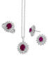 EFFY® Sapphire (1/3 ct. t.w.) & Diamond (1/3 ct. t.w.) Stud Earrings in 14k White Gold. (Also available in Ruby and Emerald)