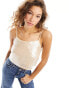 Фото #2 товара Calvin Klein Jeans sequinned cami top in cream