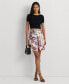 ფოტო #4 პროდუქტის Women's Floral Linen Miniskirt