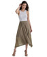 Фото #7 товара Women's Handkerchief Hem Mixed Media Maxi Skirt