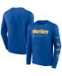 Фото #1 товара Men's Royal Golden State Warriors Baseline Long Sleeve T-shirt
