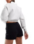 ASOS DESIGN asymmetric wrap bengaline skort in black Черный, 32 - фото #4