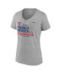 ფოტო #2 პროდუქტის Women's Heather Gray Texas Rangers 2023 World Series Champions Locker Room Plus Size V-Neck T-shirt