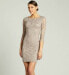 Фото #1 товара Onxy Nite Women's Boat Neck Lace Dress Taupe 10
