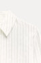 Zw collection shimmery slim-fit striped shirt