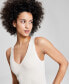 Women's Sleeveless Sweater V-Neck Bodysuit, Created for Macy's