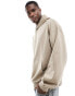 New Look oversized hoodie in stone