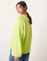 Фото #3 товара ASOS EDITION knit oversized crew neck jumper in lime green