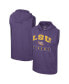 Men's Heather Purple LSU Tigers Varsity Sleeveless Hoodie Tank Top Фиолетовый, M - фото #1