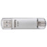 Hama C-Laeta - 256 GB - USB Type-A / USB Type-C - 3.2 Gen 1 (3.1 Gen 1) - 70 MB/s - Cap - Silver