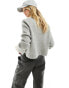 Фото #8 товара & Other Stories wool and alpaca blend high neck cropped jumper in light grey