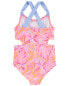 Фото #9 товара Toddler Palm Print 1-Piece Cut-Out Swimsuit 2T