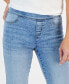 Фото #3 товара Petite Mid-Rise Pull-On Straight Jeans, Created for Macy's