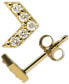 ფოტო #1 პროდუქტის Diamond Chevron Stud Earrings (1/10 ct. t.w.) in 14k Gold