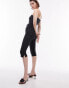 Topshop bengaline capri pant in black