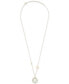 ფოტო #3 პროდუქტის Mother-of-Pearl (10mm) & Cubic Zirconia Hamsa Hand & Evil Eye Pendant Necklace in 14k Gold-Plated Sterling Silver, 16" + 2" extender