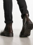 Фото #5 товара Walk London Sean chunky chelsea boots in brown leather