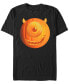 ფოტო #1 პროდუქტის Disney Pixar Men's Monsters Inc. Halloween Pumpkin Mike Big Face Short Sleeve T-Shirt