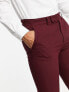 Фото #8 товара ASOS DESIGN skinny suit trousers in burgundy