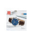 ფოტო #5 პროდუქტის Men's Chronograph Frank Lloyd Wright Blueprint Brown Leather Strap Watch 39mm