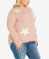 Фото #3 товара Plus Size Miley Star Round Neck Sweater