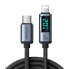 Фото #1 товара Kabel do iPhone z wyświetlaczem LED Lightning - USB-C 2.4A 1.2m czarny