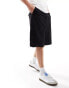 Bershka skater carpenter short in black