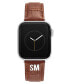 Фото #3 товара Ремешок для часов Steve Madden Honey Brown Crocograin Faux Leather - совместим с Apple Watch 38/40/41 мм