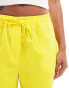 ASOS DESIGN tailored pull on trouser in yellow