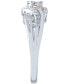 ფოტო #9 პროდუქტის Diamond Promise Ring (1/4 ct. t.w.) in Sterling Silver & 14k Rose Gold-Plate