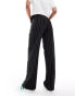 ASOS DESIGN Tall tailored pull on trousers black stripe