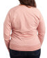 Фото #2 товара Trendy Plus Size Peanuts Long Sleeve Graphic Pullover Top